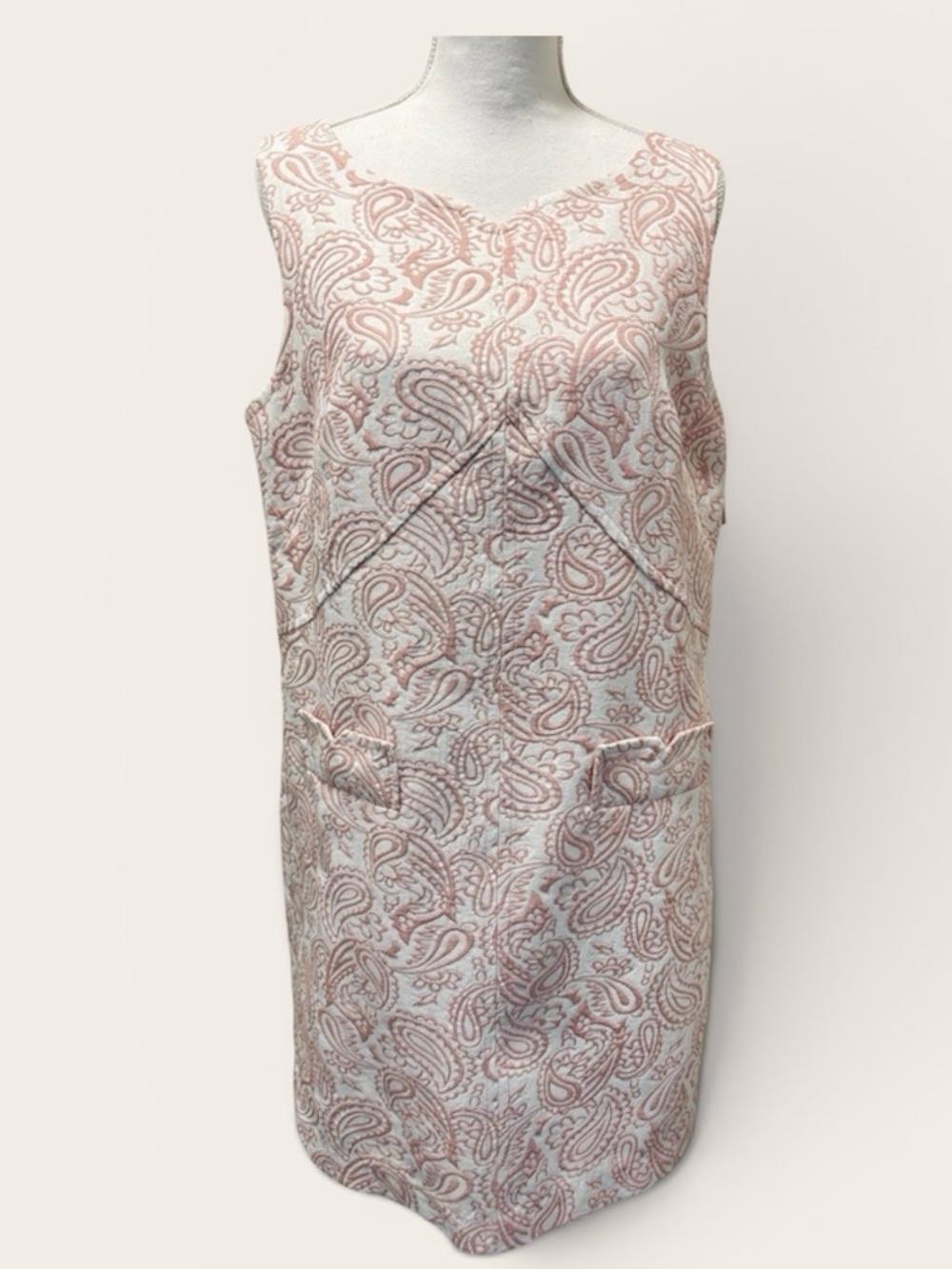 Victoria Beckham for Target Pink and White Quilted Shift Dress